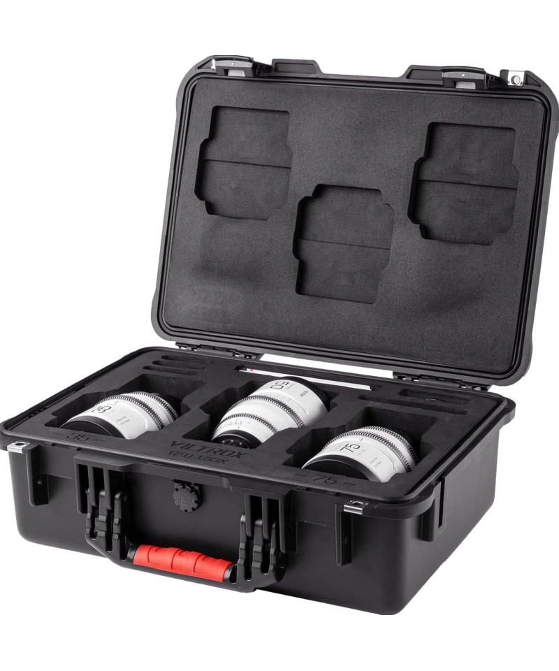 Full frame Anamorphic lens set, Epic series, PL mount, 35mm+50mm+75mm T/2.0 1.33X, con valigia