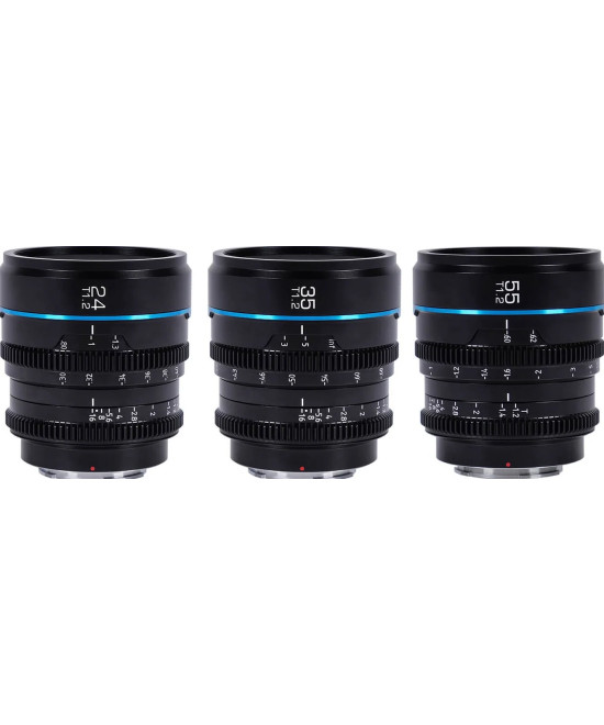 Set Night Walker t/1.2 S35 Cine Canon RF (24mm, 35mm, 55mm) - Nero