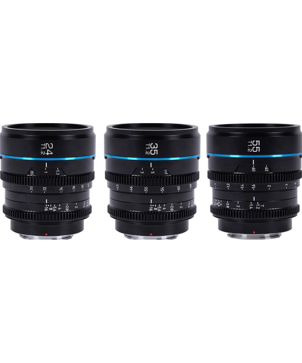 Set Night Walker t/1.2 S35 Cine Canon RF (24mm, 35mm, 55mm) - Nero