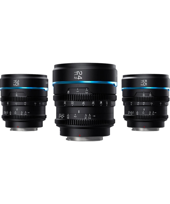 Set Night Walker t/1.2 S35 Cine Micro 4/3 (24mm, 35mm, 55mm) - Nero