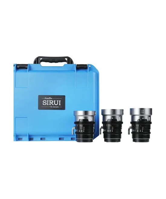 Set IronStar t/1.9 1.5X Anamorphic Full Frame Cine (35mm,45mm,60mm) Blue Flare EF/PL
