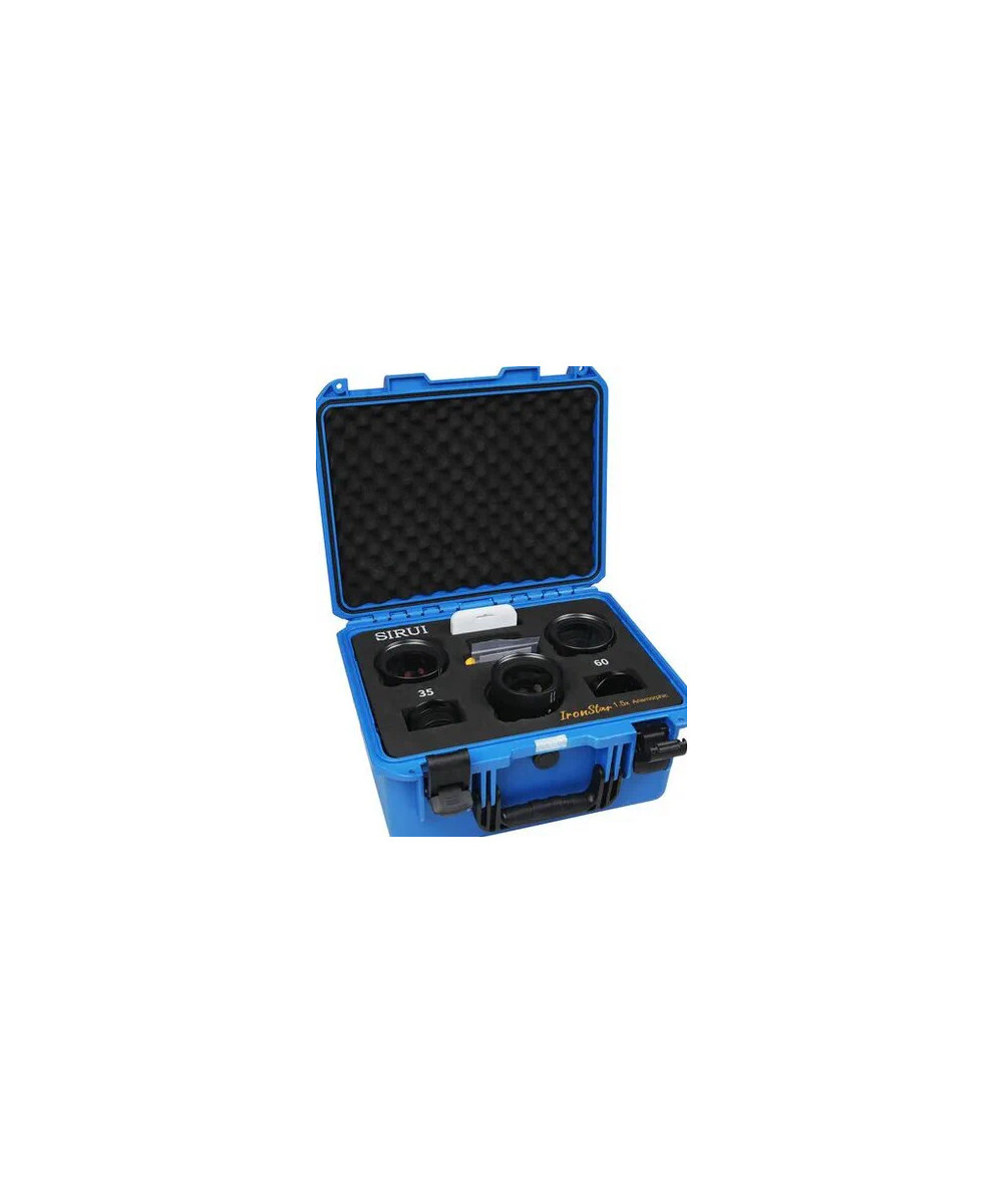 Set IronStar t/1.9 1.5X Anamorphic Full Frame Cine (35mm,45mm,60mm) Blue Flare EF/PL