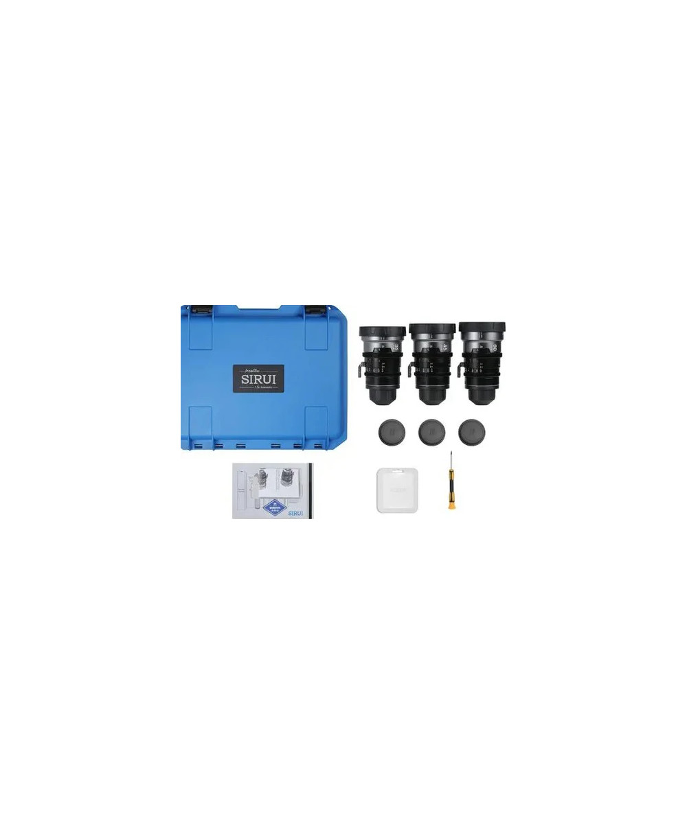 Set IronStar t/1.9 1.5X Anamorphic Full Frame Cine (35mm,45mm,60mm) Blue Flare EF/PL