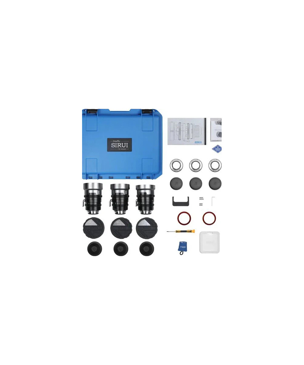 Set IronStar t/1.9 1.5X Anamorphic Full Frame Cine (35mm,45mm,60mm) Blue Flare EF/PL
