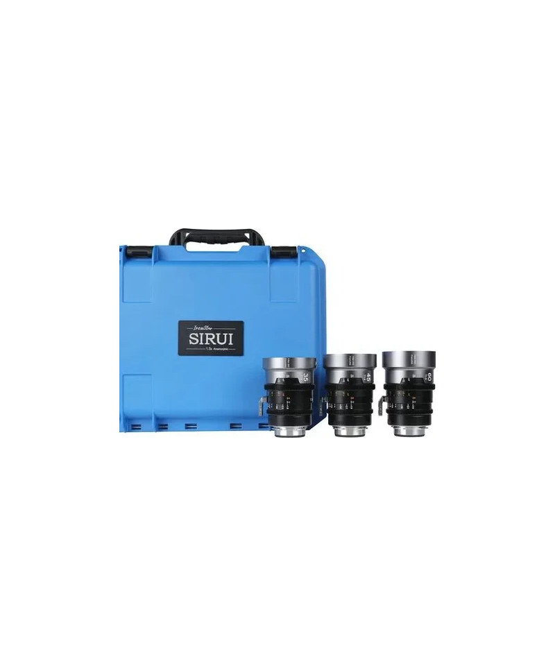 Set IronStar t/1.9 1.5X Anamorphic Full Frame Cine (35mm,45mm,60mm) Blue Flare EF/PL