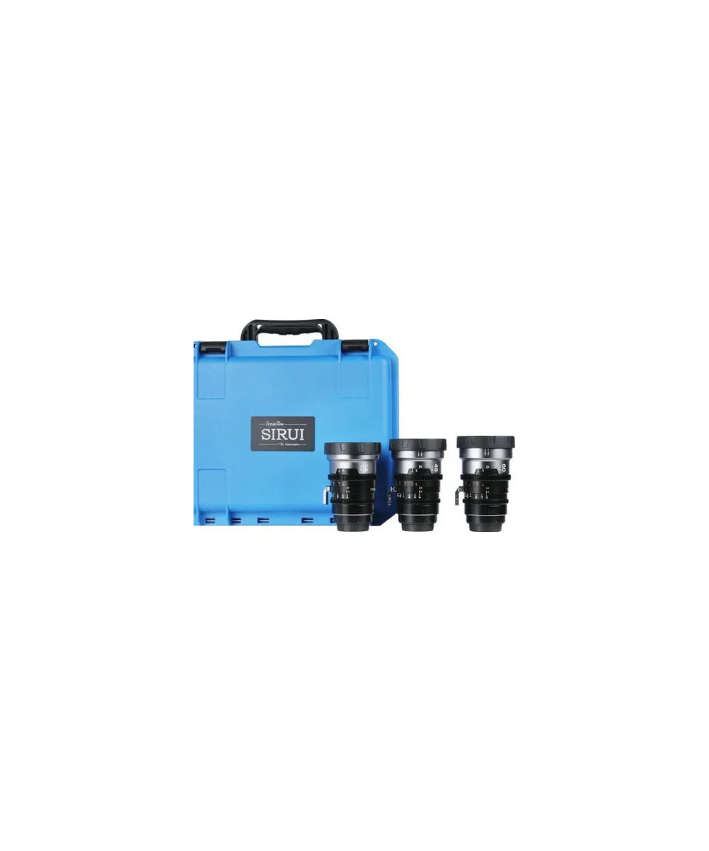 Set IronStar t/1.9 1.5X Anamorphic Full Frame Cine (35mm,45mm,60mm) Blue Flare EF/PL