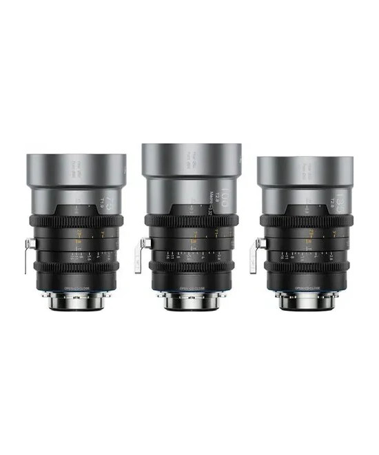 Set IronStar t/1.9 1.5X Anamorphic Full Frame Cine (75mm,100mm,135mm) Blue Flare EF/PL