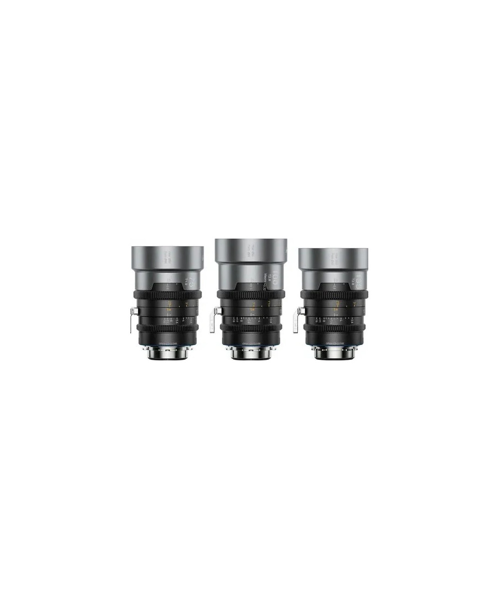 Set IronStar t/1.9 1.5X Anamorphic Full Frame Cine (75mm,100mm,135mm) Blue Flare EF/PL