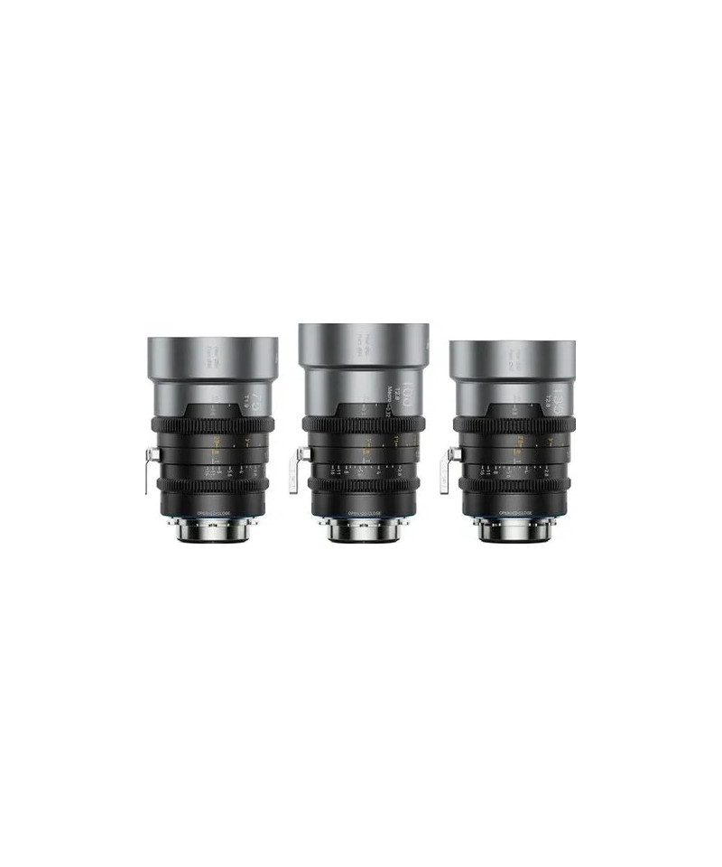Set IronStar t/1.9 1.5X Anamorphic Full Frame Cine (75mm,100mm,135mm) Blue Flare EF/PL