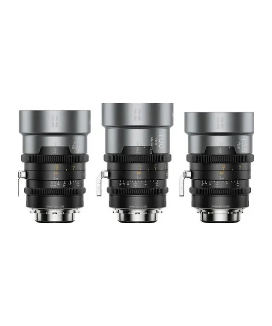 Set IronStar t/1.9 1.5X Anamorphic Full Frame Cine (75mm,100mm,135mm) Neutral Flare EF/PL