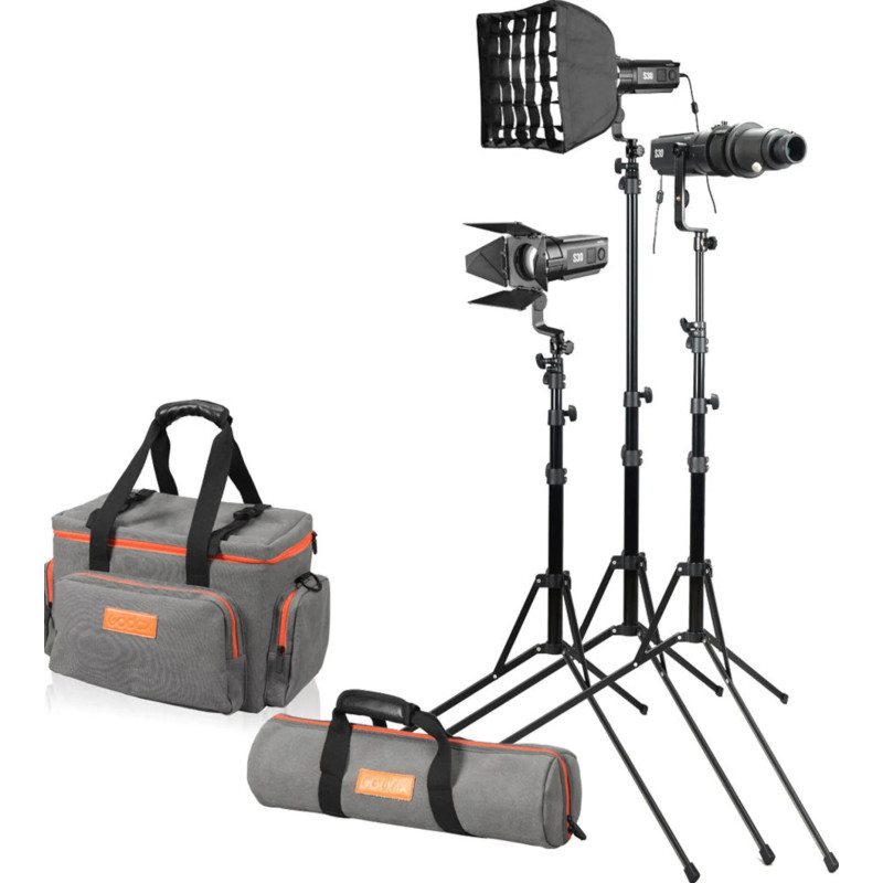 GODOX KIT ILLUMINATORE LED SA-D CON 3 S30 E ACCESSORI