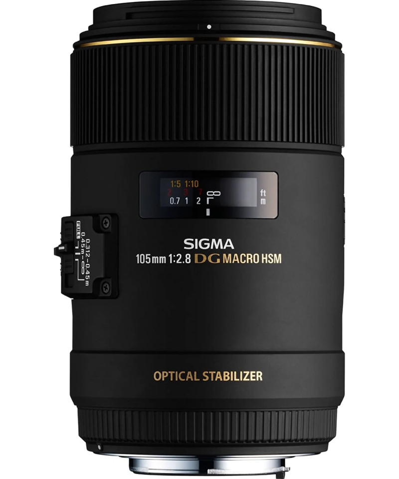 105mm f/2.8 EX DG Macro OS HSM Canon stabilizzato