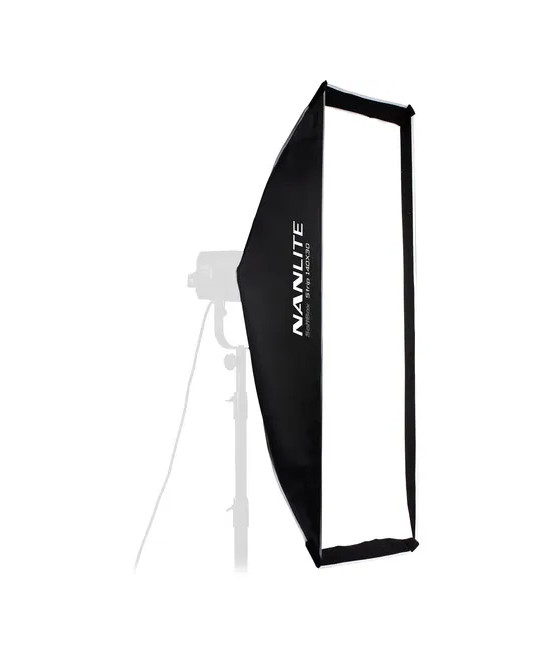 Softbox Asimmetrico 110×45 Attacco Bowens Nero,Bianco