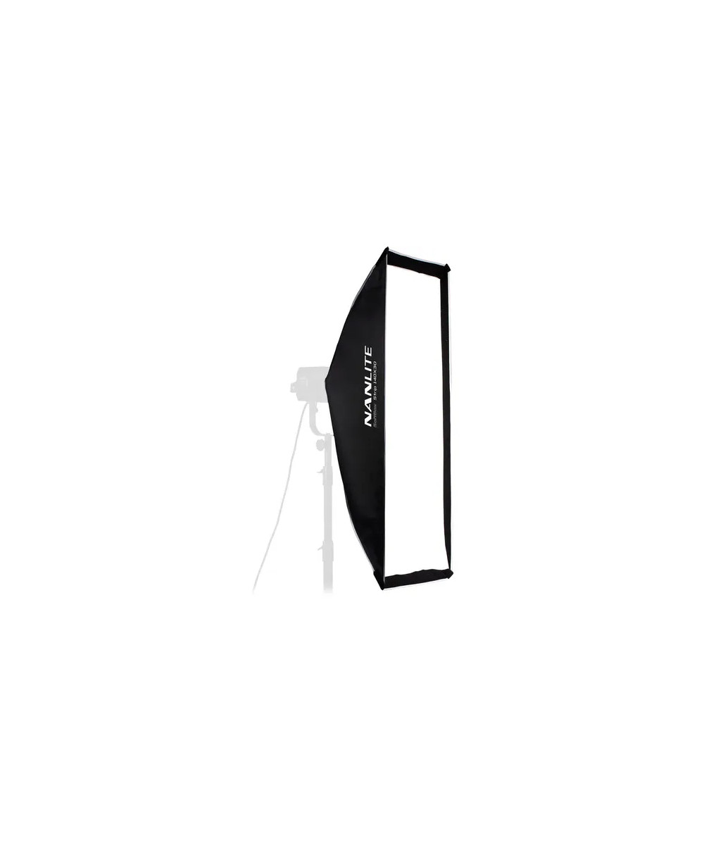 Softbox Asimmetrico 110×45 Attacco Bowens Nero,Bianco