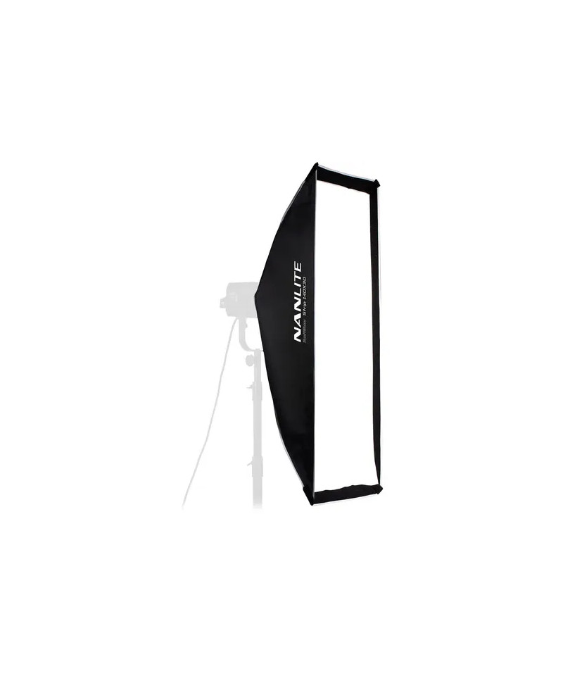 Softbox Asimmetrico 110×45 Attacco Bowens Nero,Bianco