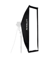 Softbox Asimmetrico 110×45 Attacco Bowens Nero,Bianco