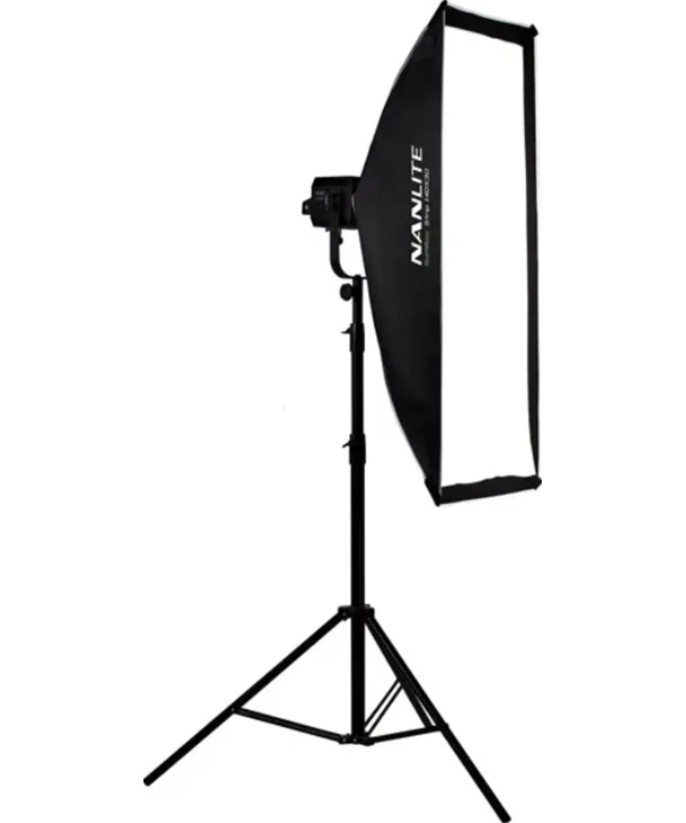 Softbox Asimmetrico 110×45 Attacco Bowens Nero,Bianco
