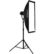 Softbox Asimmetrico 110×45 Attacco Bowens Nero,Bianco