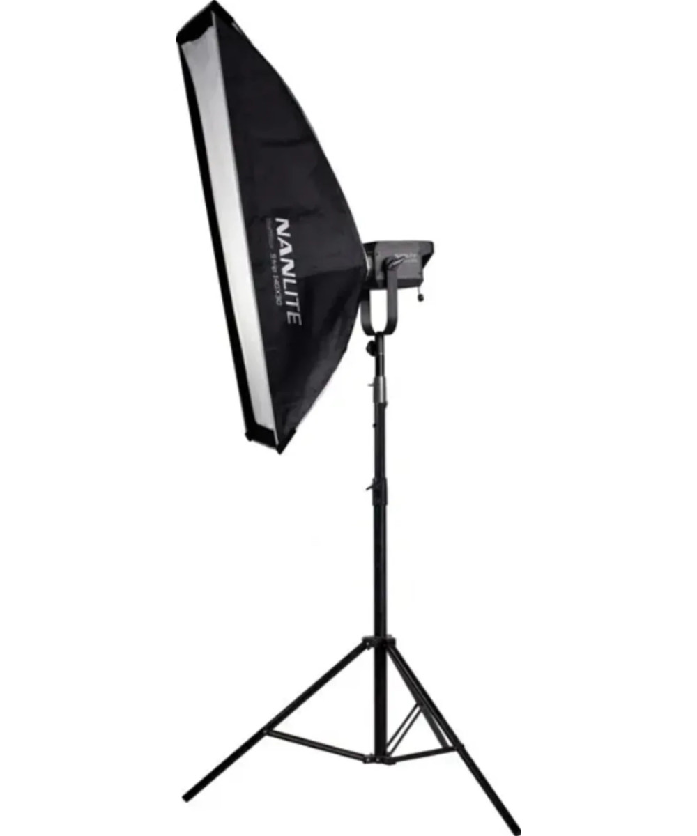 Softbox Asimmetrico 110×45 Attacco Bowens Nero,Bianco