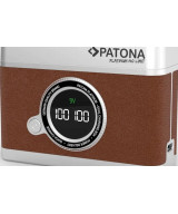 Doppio Caricabatteria rapido con display LED Platinum Retro  per EN-EL15 con cavo USB-C