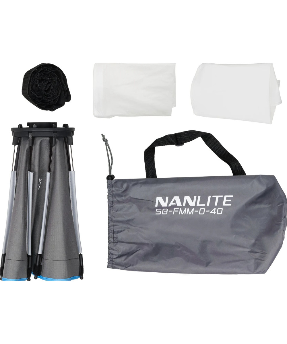 Softbox ottagonale a chiusura rapida 40cm con griglia, Attacco FM