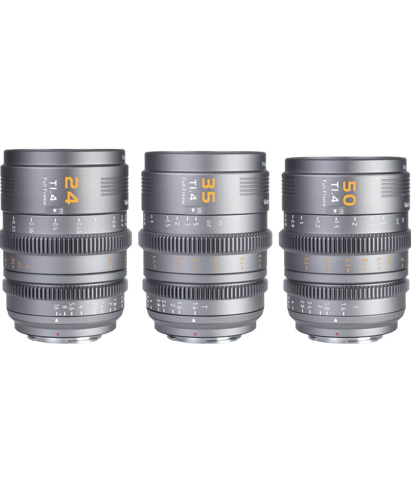 VP-1 Vision Prime 24mm/35mm/50mm t/1.4 Metal Grey Sony E-Mount Nativo - Baionette RF/Z/L-Mount in dotazione