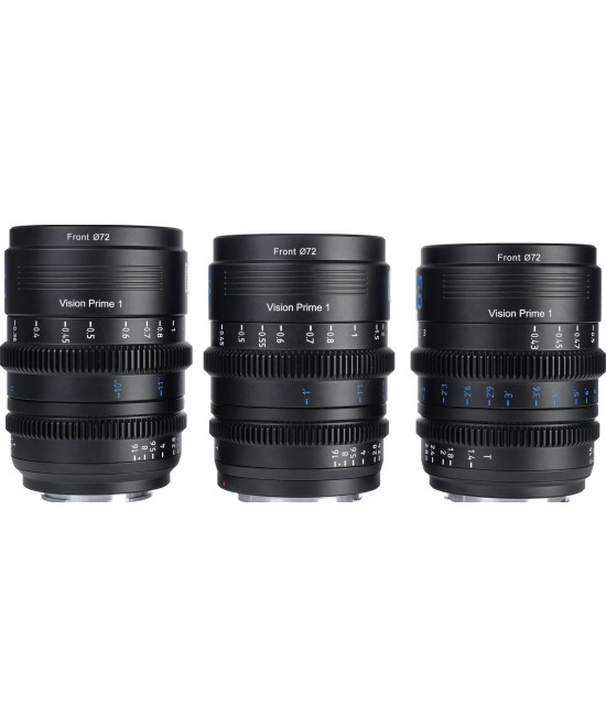 VP-1 Vision Prime 24mm/35mm/50mm t/1.4 Black Sony E-Mount Nativo - Baionette RF/Z/L-Mount in dotazione