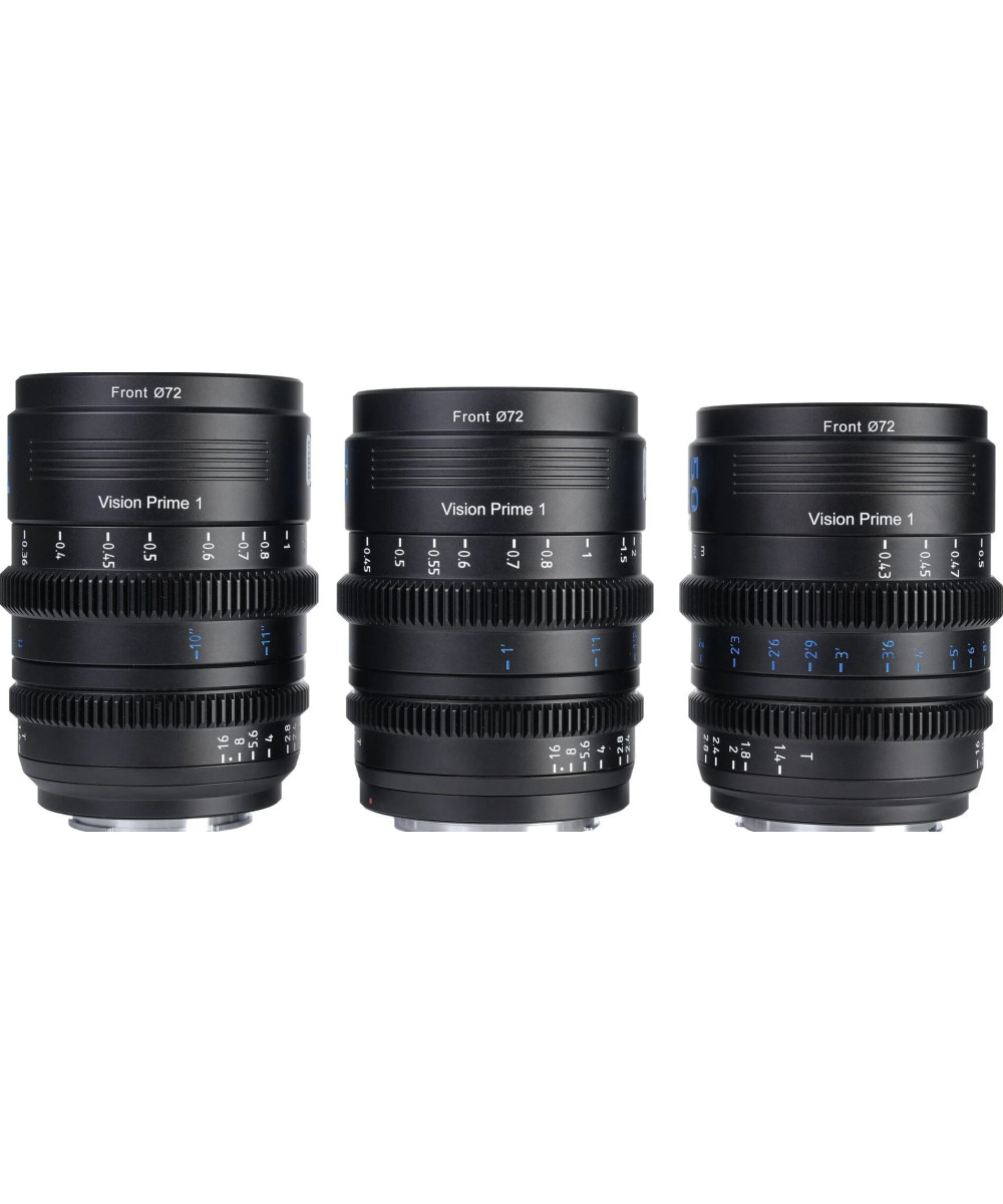 VP-1 Vision Prime 24mm/35mm/50mm t/1.4 Black Sony E-Mount Nativo - Baionette RF/Z/L-Mount in dotazione