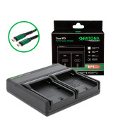 PREMIUM DUAL PD PERFORMANCE CHARGER FOR SONY NP-FM50 INCL. USB-C INPUT/OUTPUT
