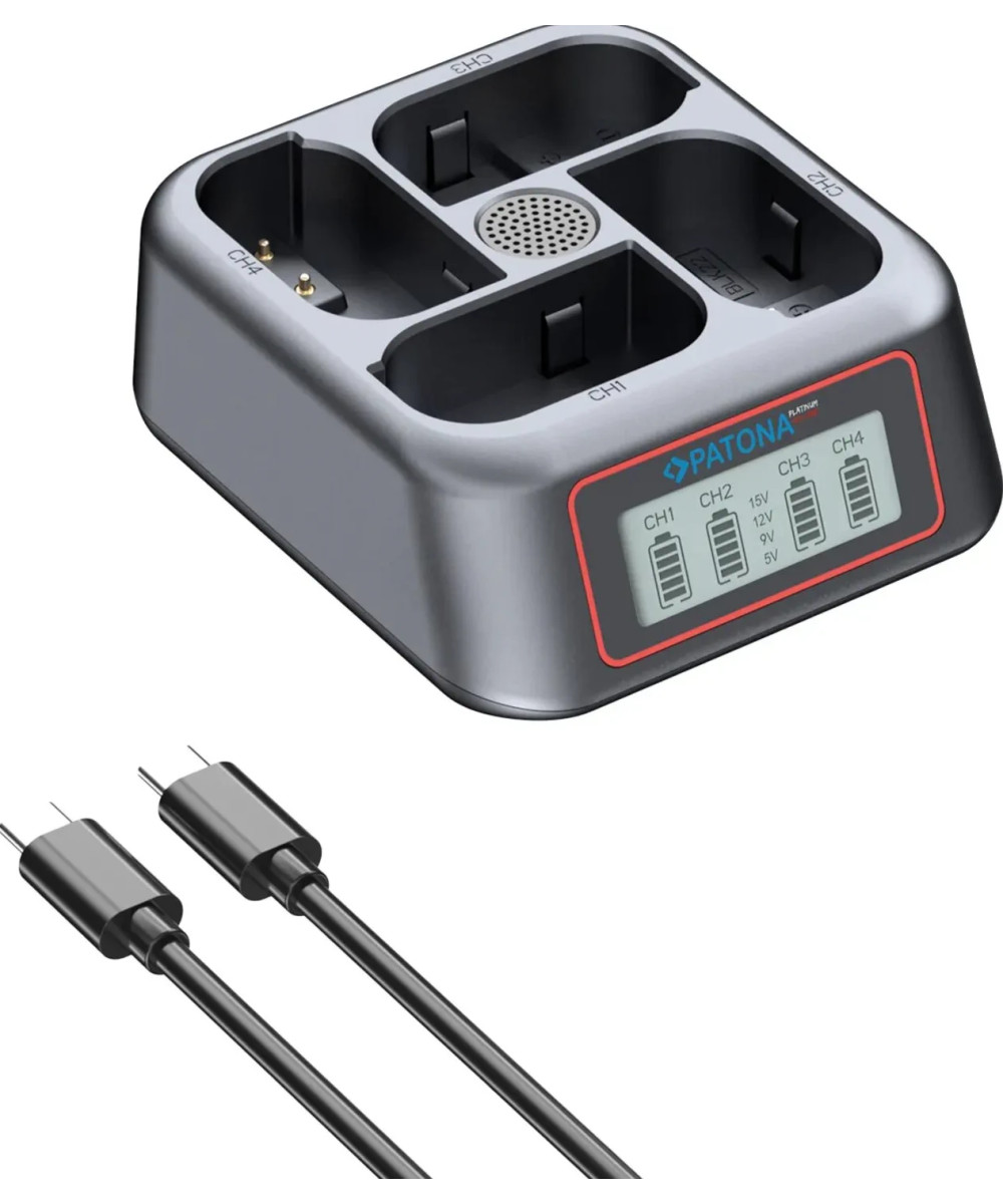 PLATINUM USB-C PD QC 4-PORT FAST CHARGER FOR PANASONIC DMW-BLK22