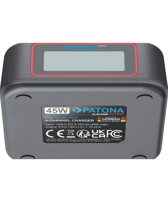 PLATINUM USB-C PD QC 4-PORT FAST CHARGER FOR FUJI NP-W235