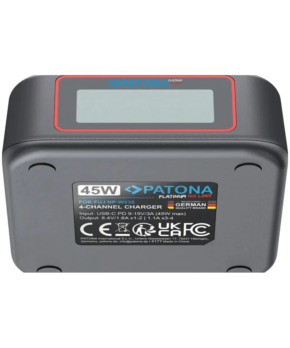PLATINUM USB-C PD QC 4-PORT FAST CHARGER FOR FUJI NP-W235