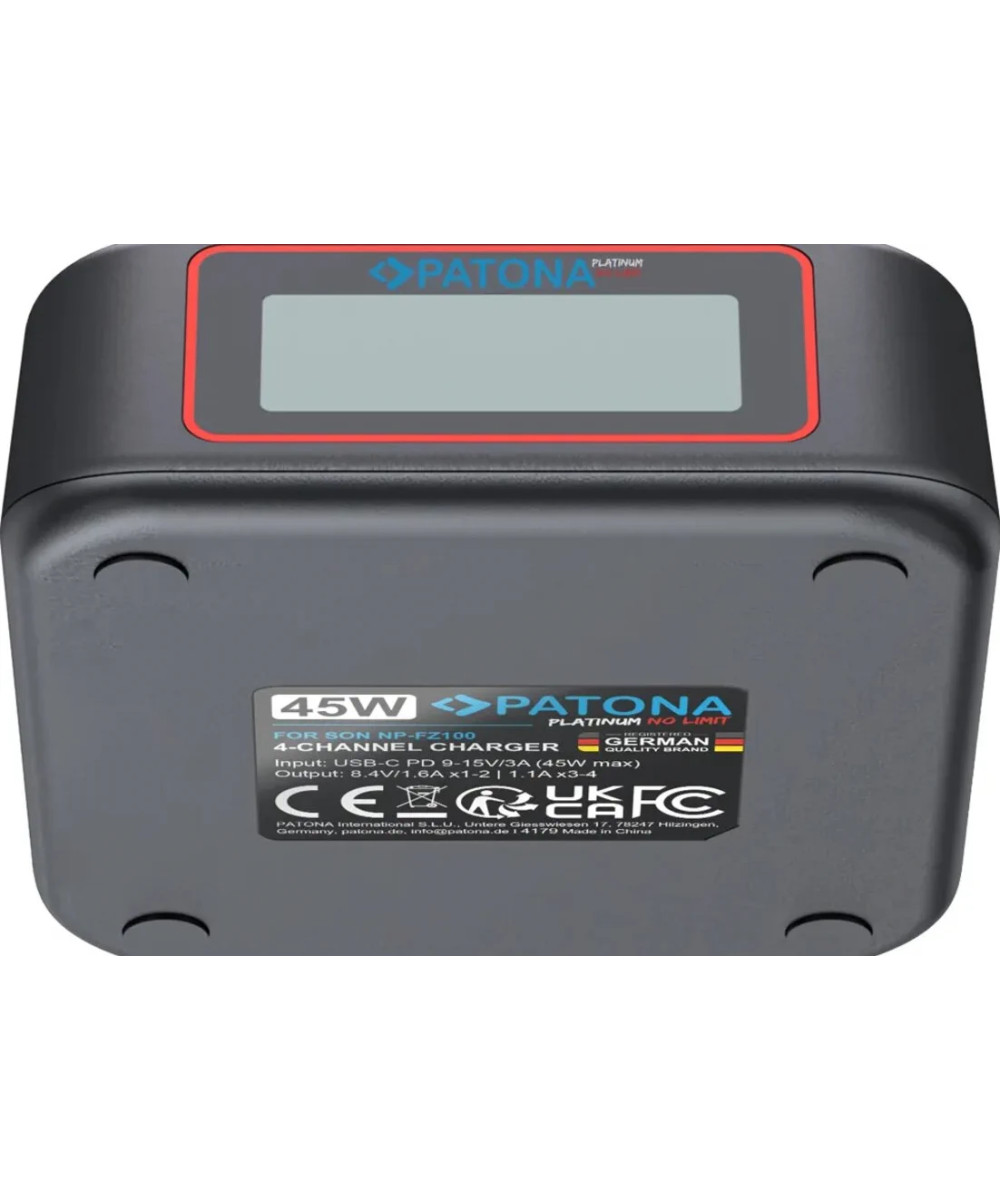 PLATINUM USB-C PD QC 4-PORT FAST CHARGER FOR SONY NP-FZ100
