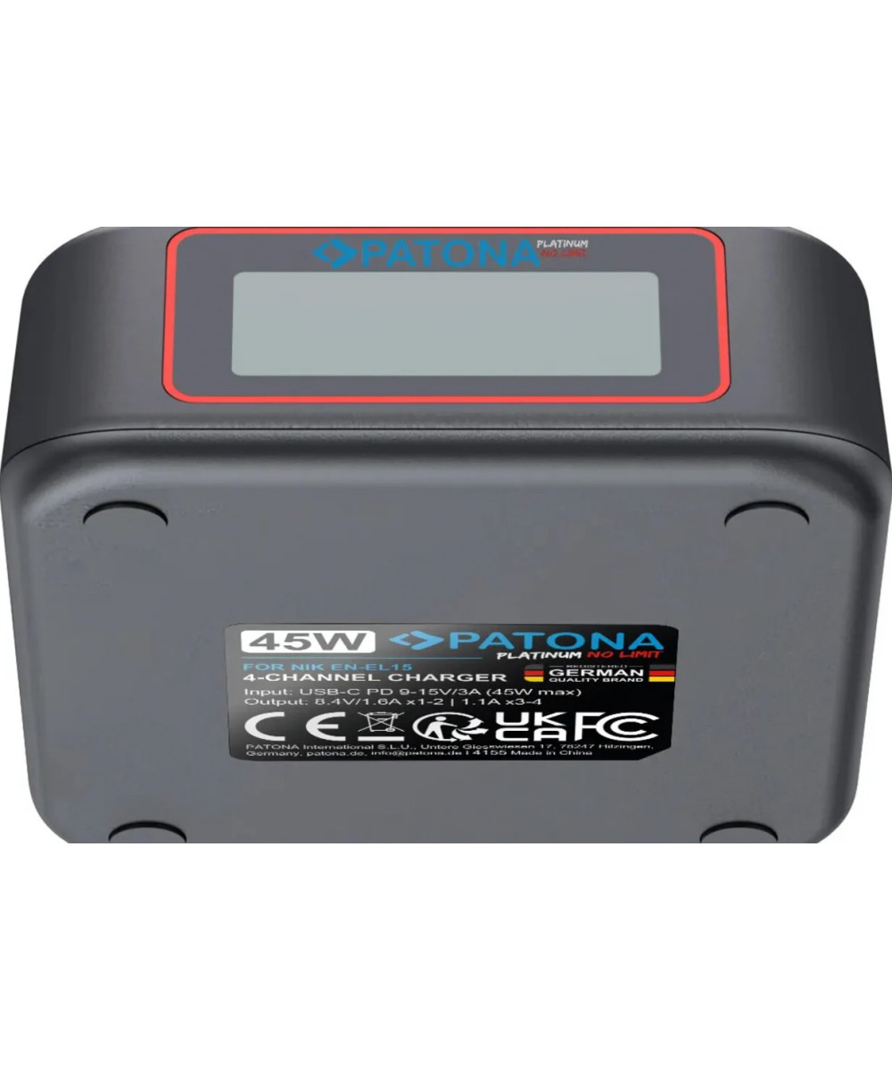PLATINUM USB-C PD QC 4-PORT FAST CHARGER FOR NIKON EN-EL15