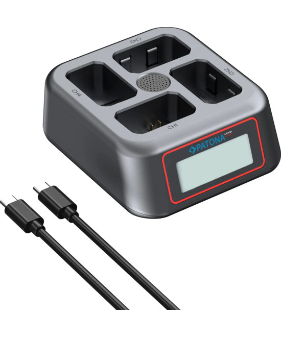 PLATINUM USB-C PD QC 4-PORT FAST CHARGER FOR SONY NP-FW50