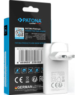 PLATINUM GAN PD65W FLAT ADAPTER WHITE 2X USB-C PD3.0 QC3.0