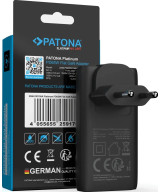 PLATINUM GAN PD65W FLAT ADAPTER BLACK 2X USB-C PD3.0 QC3.0