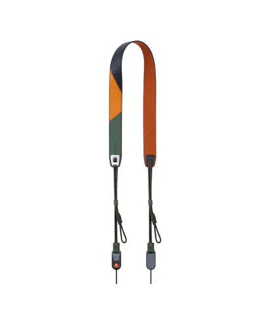 P-CB-600 CAMERA STRAP AIR PREMIUM LEATHER STYLE-SUNSET FOREST PINE