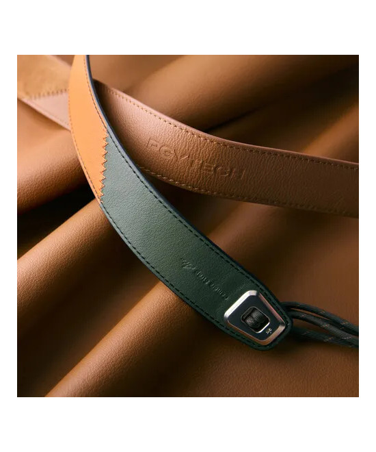 P-CB-600 CAMERA STRAP AIR PREMIUM LEATHER STYLE-SUNSET FOREST PINE