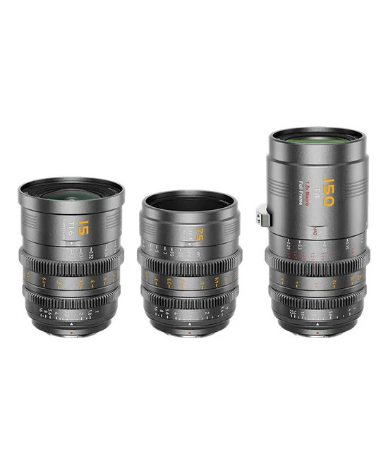 VISION PRIME T1.4 FULL-FRAME CINE LENS 15MM&75MM&150MM GREY NATIVE E-MOUNT MENTAL GREY COLOR Z/RF/L MOUNT ADAPTER