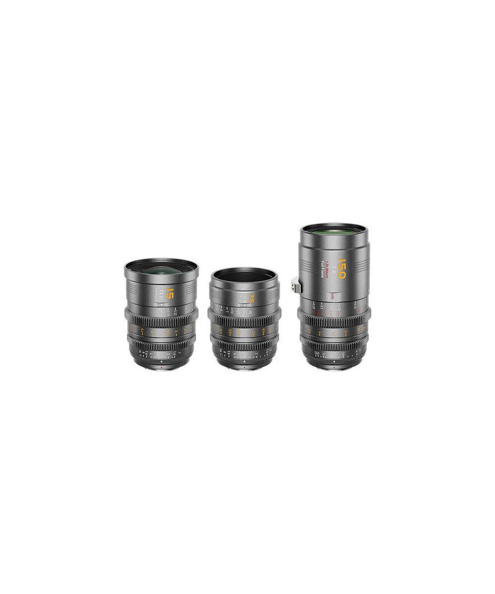 VISION PRIME T1.4 FULL-FRAME CINE LENS 15MM&75MM&150MM GREY NATIVE E-MOUNT MENTAL GREY COLOR Z/RF/L MOUNT ADAPTER