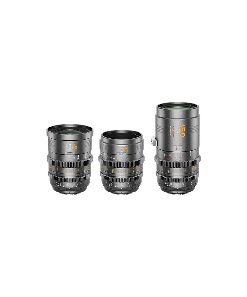 VISION PRIME T1.4 FULL-FRAME CINE LENS 15MM&75MM&150MM GREY NATIVE E-MOUNT MENTAL GREY COLOR Z/RF/L MOUNT ADAPTER