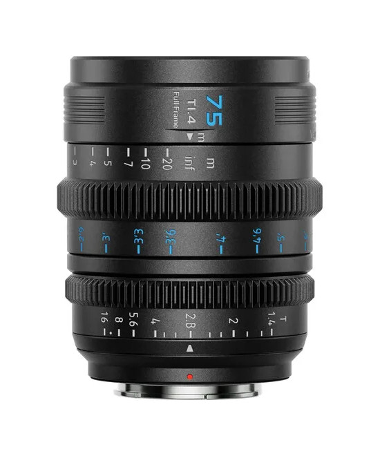 VISION PRIME T1.4 FULL-FRAME CINE LENS 75MM BLACK NATIVE E-MOUNT BLACK COLOR Z/RF/L MOUNT ADAPTER