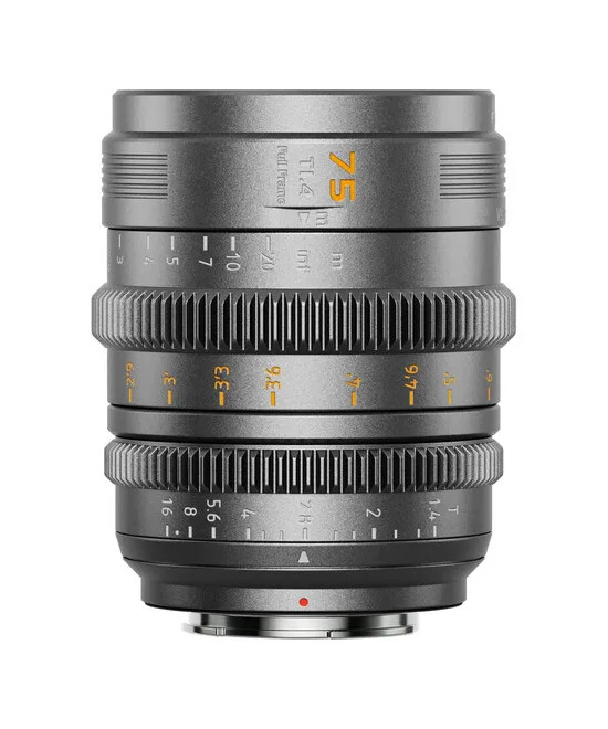 VISION PRIME T1.4 FULL-FRAME CINE LENS 75MM GREY NATIVE E-MOUNT MENTAL GREY COLOR Z/RF/L MOUNT ADAPTER