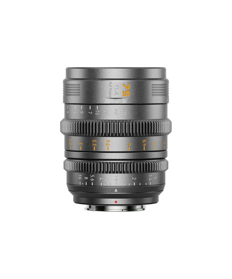 VISION PRIME T1.4 FULL-FRAME CINE LENS 75MM GREY NATIVE E-MOUNT MENTAL GREY COLOR Z/RF/L MOUNT ADAPTER