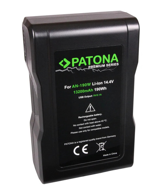 PREMIUM BATTERY F. ANTON BAUER AN-190W GOLD MOUNT ARRI ALEXA BLACKMAGIC URSA D-TAP USB-OUTPUT