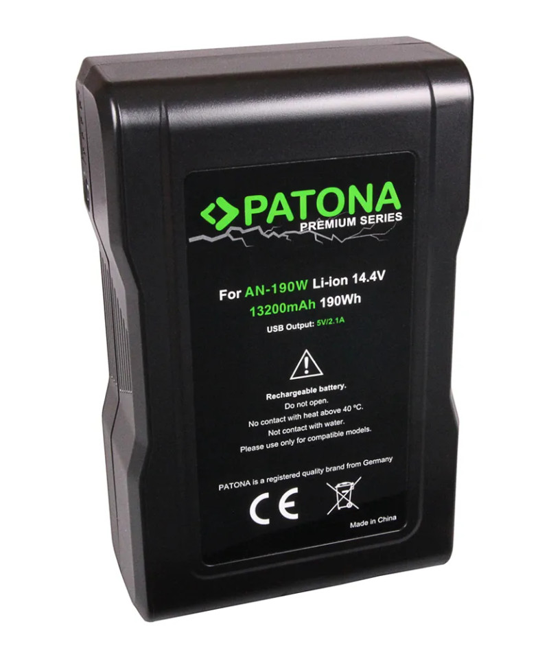 PREMIUM BATTERY F. ANTON BAUER AN-190W GOLD MOUNT ARRI ALEXA BLACKMAGIC URSA D-TAP USB-OUTPUT