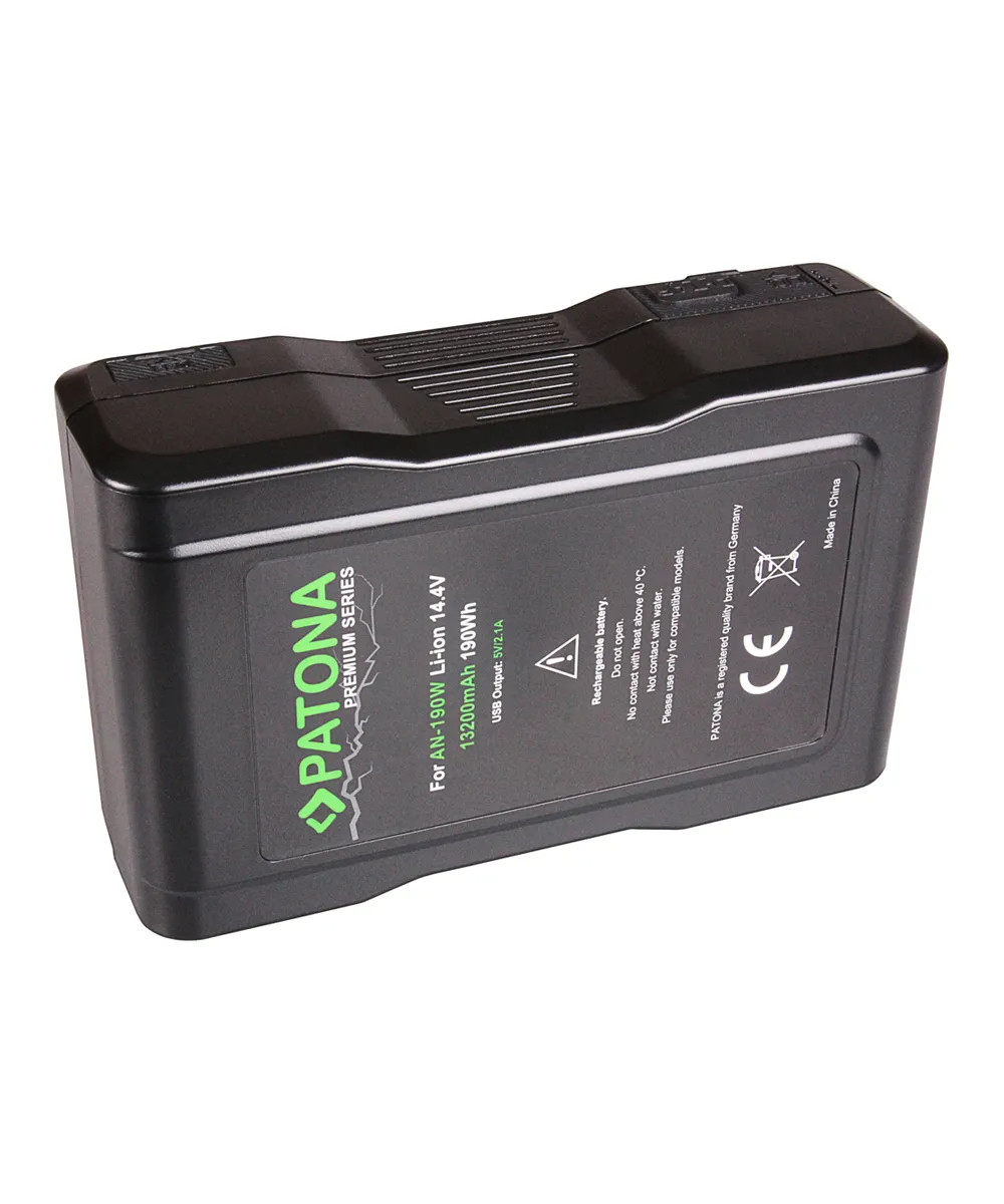 PREMIUM BATTERY F. ANTON BAUER AN-190W GOLD MOUNT ARRI ALEXA BLACKMAGIC URSA D-TAP USB-OUTPUT