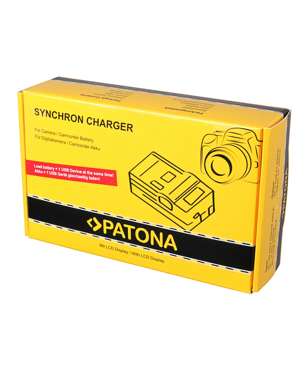 Synchron Caricabatterie per Fujifilm NPW126 NPW-126 con LCD