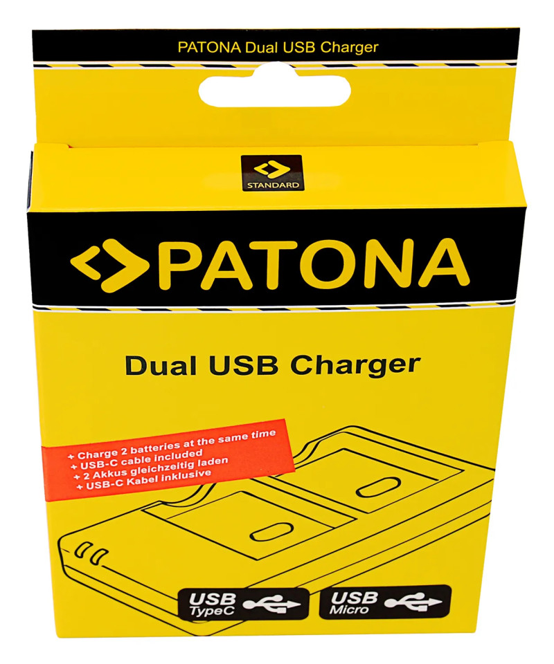 Caricabatterie DUAL USB per Canon EOS-1100D